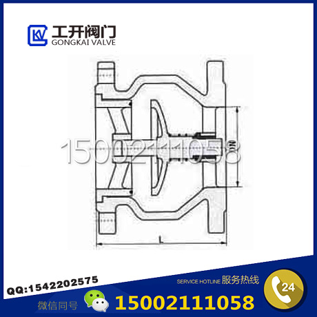 HC41X消聲止回閥結(jié)構(gòu)圖 HC41X消聲止回閥結(jié)構(gòu)圖